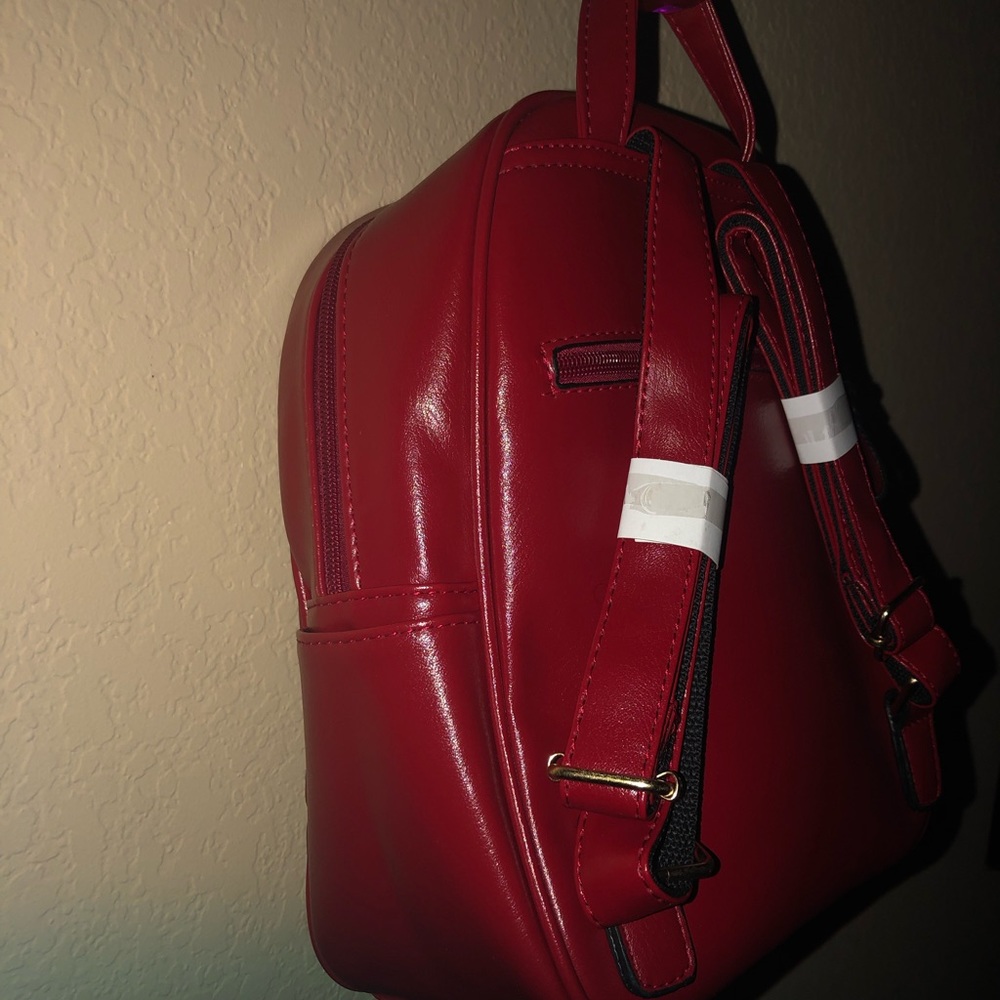 Brand New Red & Gold studded Backpack - Picture 4 of 8